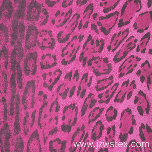 100% Polyster printed chiffon fabricLeopard grain